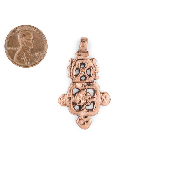 Copper Coptic Cross Pendant (40x22mm) - The Bead Chest