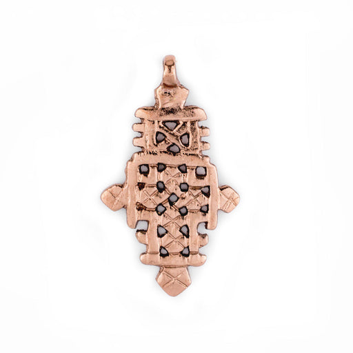 Copper Coptic Cross Pendant (60x34mm)