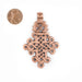 Copper Coptic Cross Pendant (66x43mm) - The Bead Chest