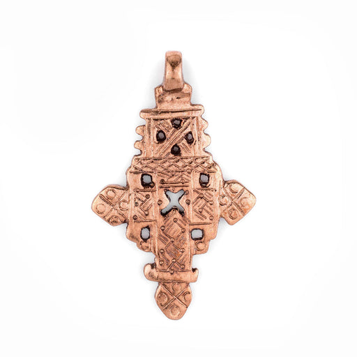 Copper Coptic Cross Pendant (62x37mm)