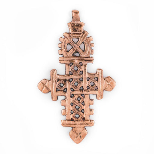 Copper Coptic Cross Pendant (86x50mm)