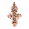 Copper Coptic Cross Pendant (86x50mm)