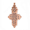 Copper Coptic Cross Pendant (86x47mm)
