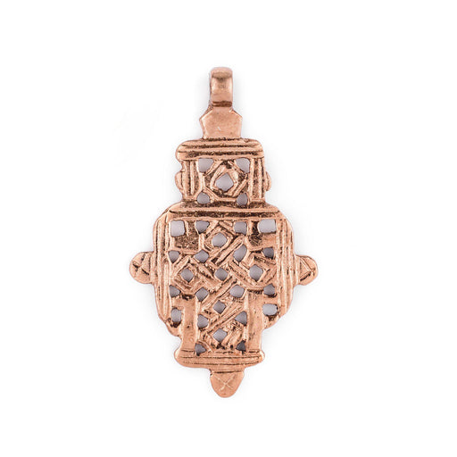 Copper Coptic Cross Pendant (63x36mm)