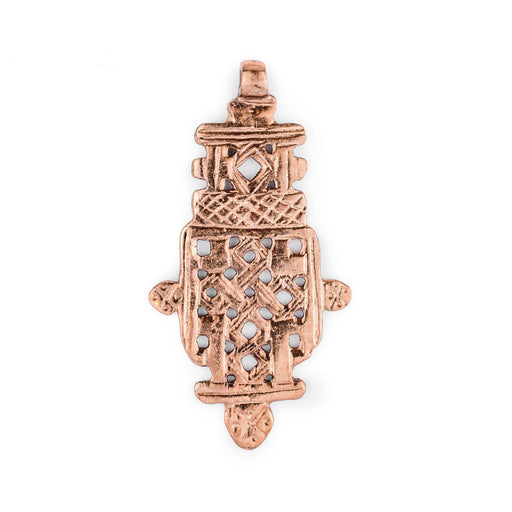 Copper Coptic Cross Pendant (76x39mm)