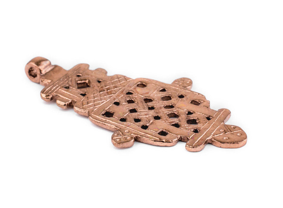 Copper Coptic Cross Pendant (76x39mm) - The Bead Chest
