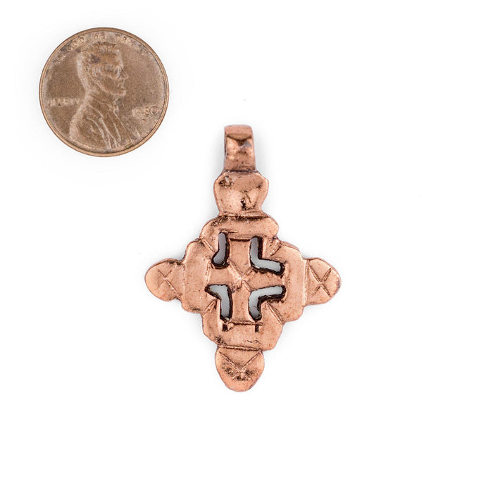 Copper Coptic Cross Pendant (38x27mm) - The Bead Chest
