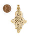 Brass Ethiopian Coptic Cross (66x37mm) - The Bead Chest