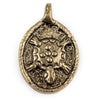 Ghana Brass Turtle Charm Pendant (18x30mm)