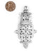 Silver Ethiopian Coptic Cross Pendant (77x40mm) - The Bead Chest