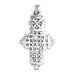 Silver Ethiopian Coptic Cross (88x48mm) - The Bead Chest