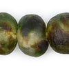 Super Jumbo Earth Swirl Recycled Glass Beads (35mm)