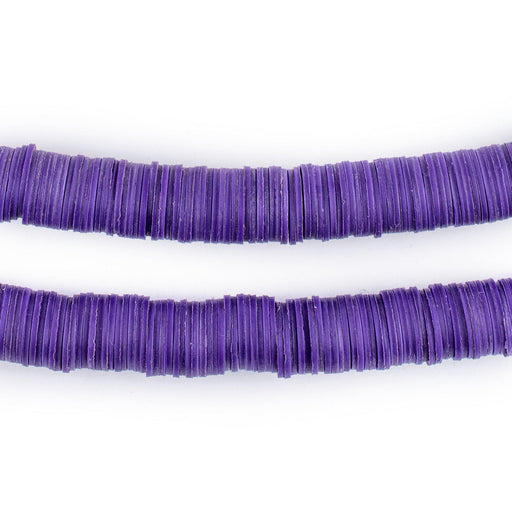 Purple Vinyl Phono Record Beads (8mm) - The Bead Chest