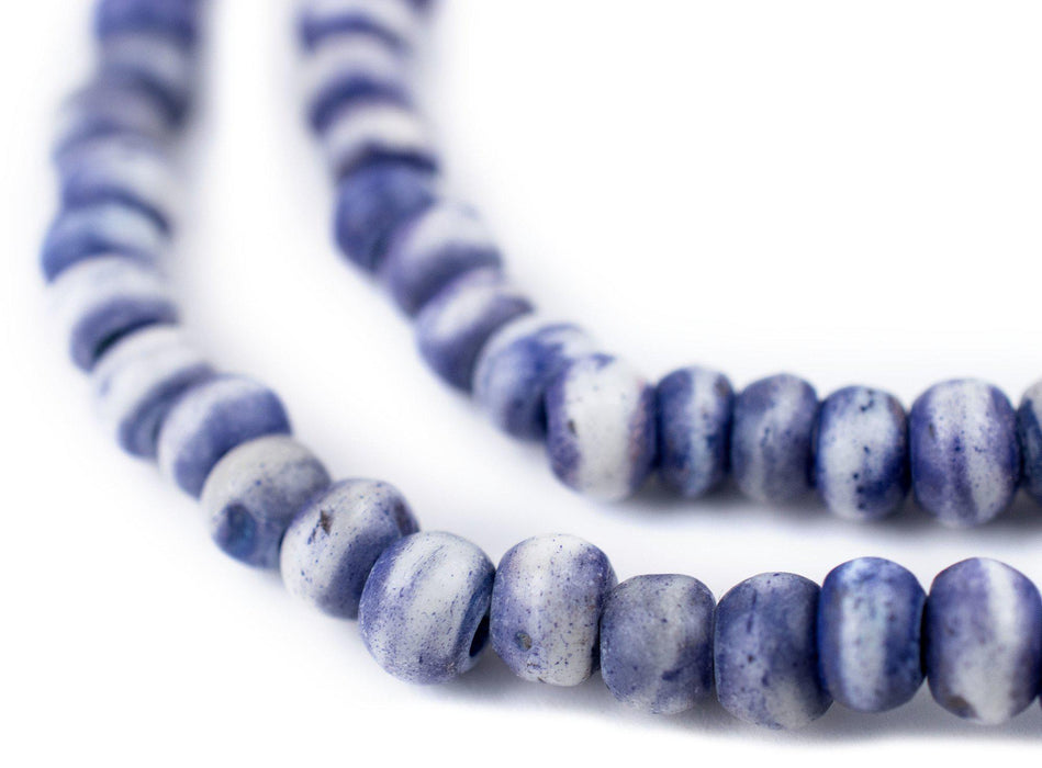 Blue Rustic Bone Mala Beads (6mm) - The Bead Chest