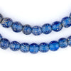 Translucent Blue Ancient Style Java Glass Beads (9mm)