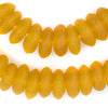 Jumbo Light Orange Rondelle Recycled Glass Beads