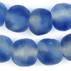 Jumbo Blue Swirl Recycled Glass Beads (23mm)