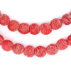 Red Ancient Style Java Glass Beads (9mm)