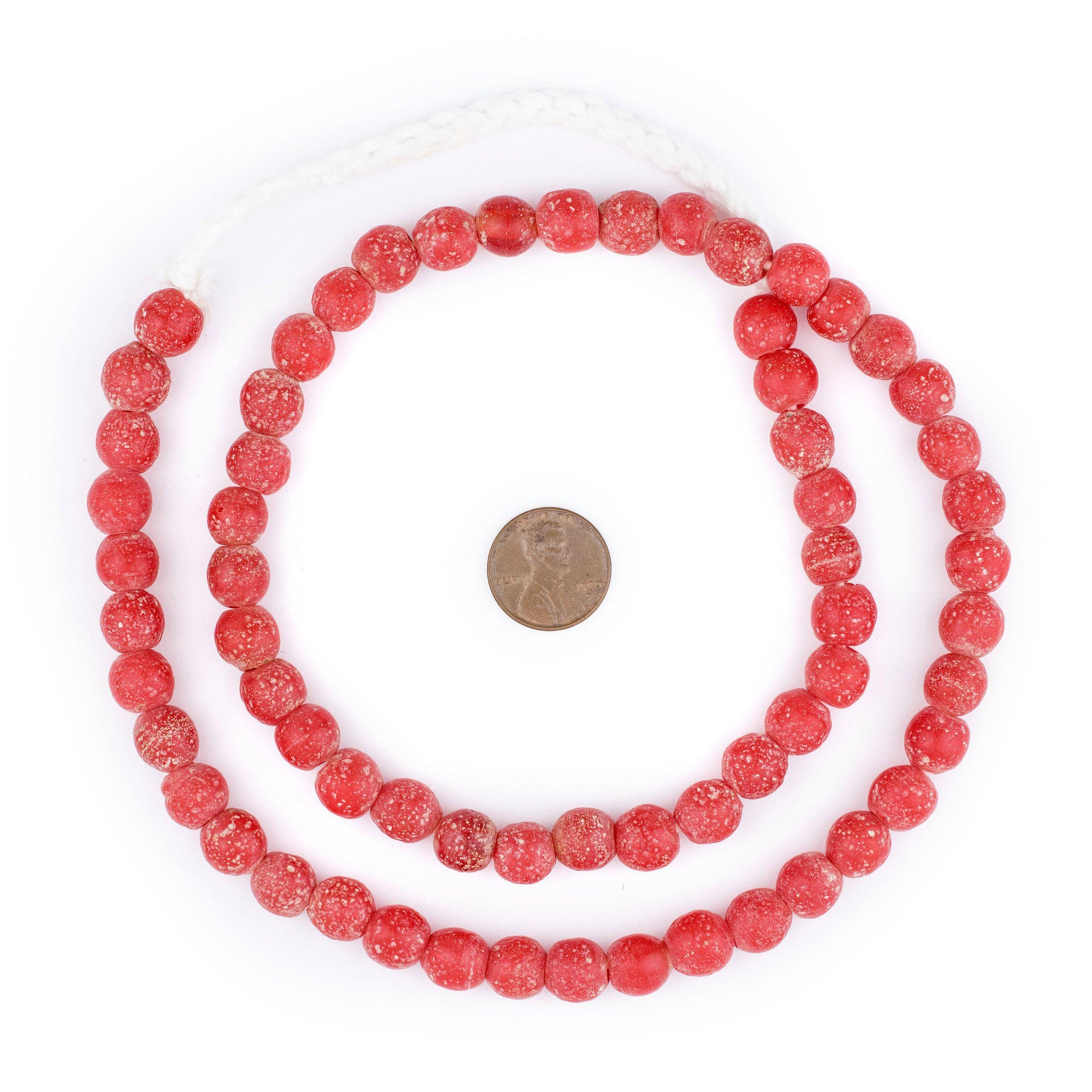 Red Ancient Style Java Glass Beads (9mm) — The Bead Chest