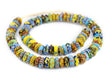 House Medley Fused Rondelle Recycled Glass Beads (15mm) - The Bead Chest