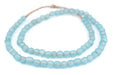Bright Clear Marine Recycled Glass Beads (9mm) - The Bead Chest