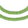 Light Green Sandcast Cylinder Beads
