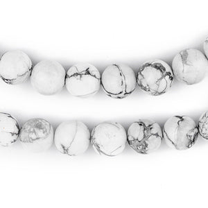 White Round Howlite Beads (10mm)