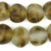 Jumbo Dark Brown Swirl Recycled Glass Beads (24mm)
