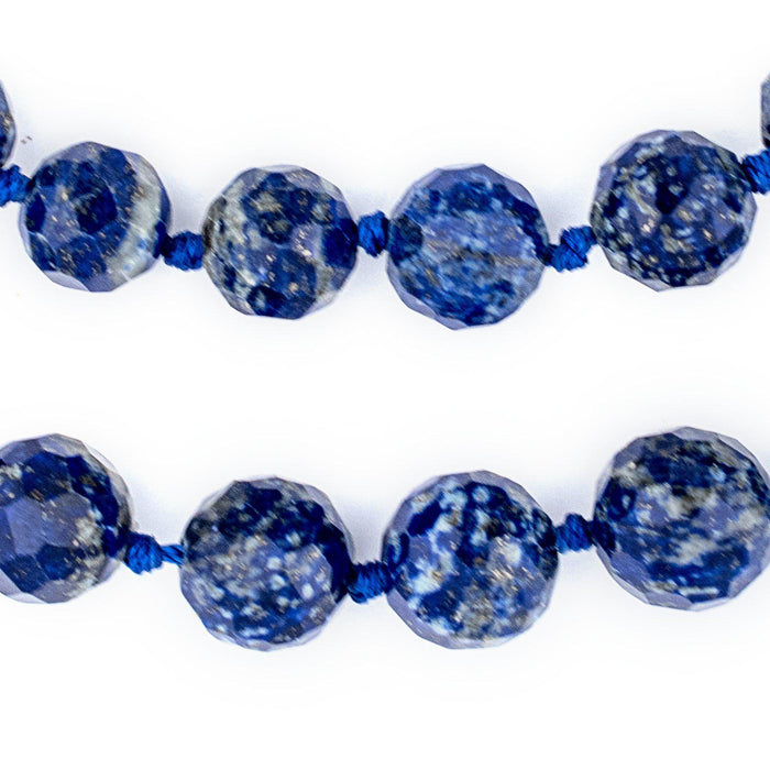 Multi-faceted Afghani Lapis Stone Beads - The Bead Chest