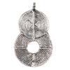 Silver Rising Sun Baule Pendant (56x32mm)