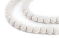 White Natural Wood Beads (8mm) - The Bead Chest