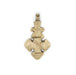 Brass Ethiopian Coptic Cross Pendant (41x23mm) - The Bead Chest
