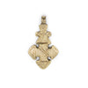 Brass Ethiopian Coptic Cross Pendant (41x23mm)
