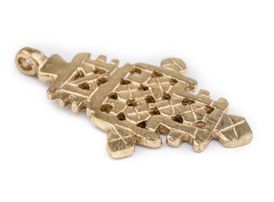 Brass Ethiopian Coptic Cross (60x35mm) - The Bead Chest