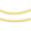 Pastel Yellow Vinyl Phono Record Beads (4mm)