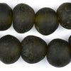 Jumbo Olive Green Recycled Glass Beads (21mm)