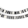 Black & White Vinyl Phono Record Beads (6mm)