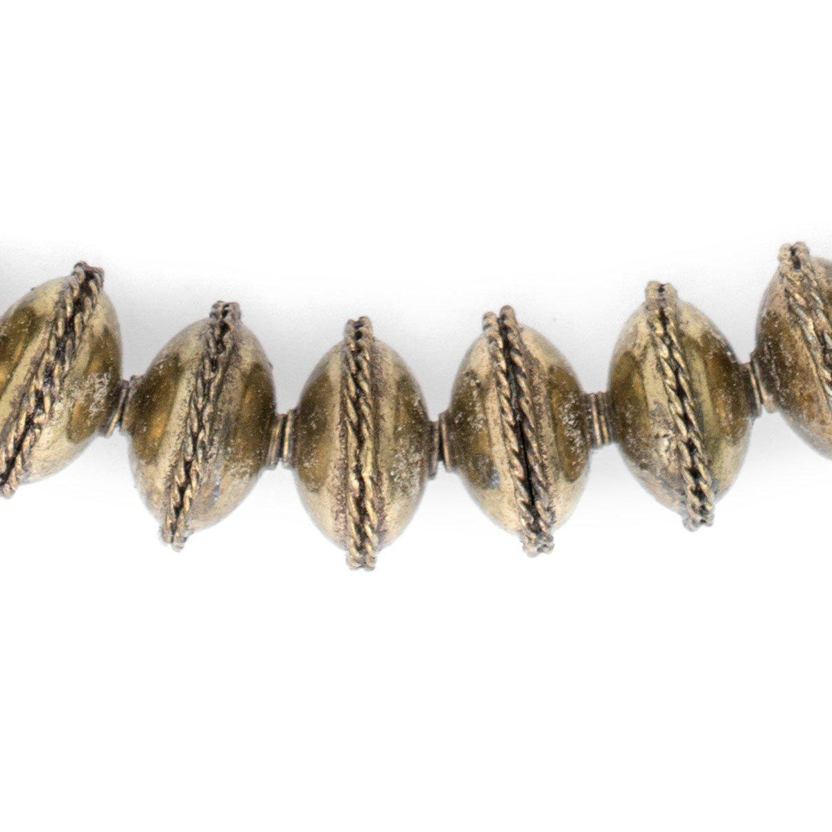 Ethiopian Bezeled Brass Saucer Beads (18mm) — The Bead Chest