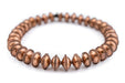 Ethiopian Bezeled Copper Saucer Beads (18mm) - The Bead Chest