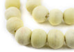 Jumbo Pastel Yellow Opaque Recycled Glass Beads (23mm) - The Bead Chest