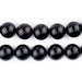 Black Round Wooden Arabian Prayer Beads (12mm) - The Bead Chest