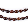 Dark Brown Oval Wooden Arabian Prayer Beads (7x10mm)