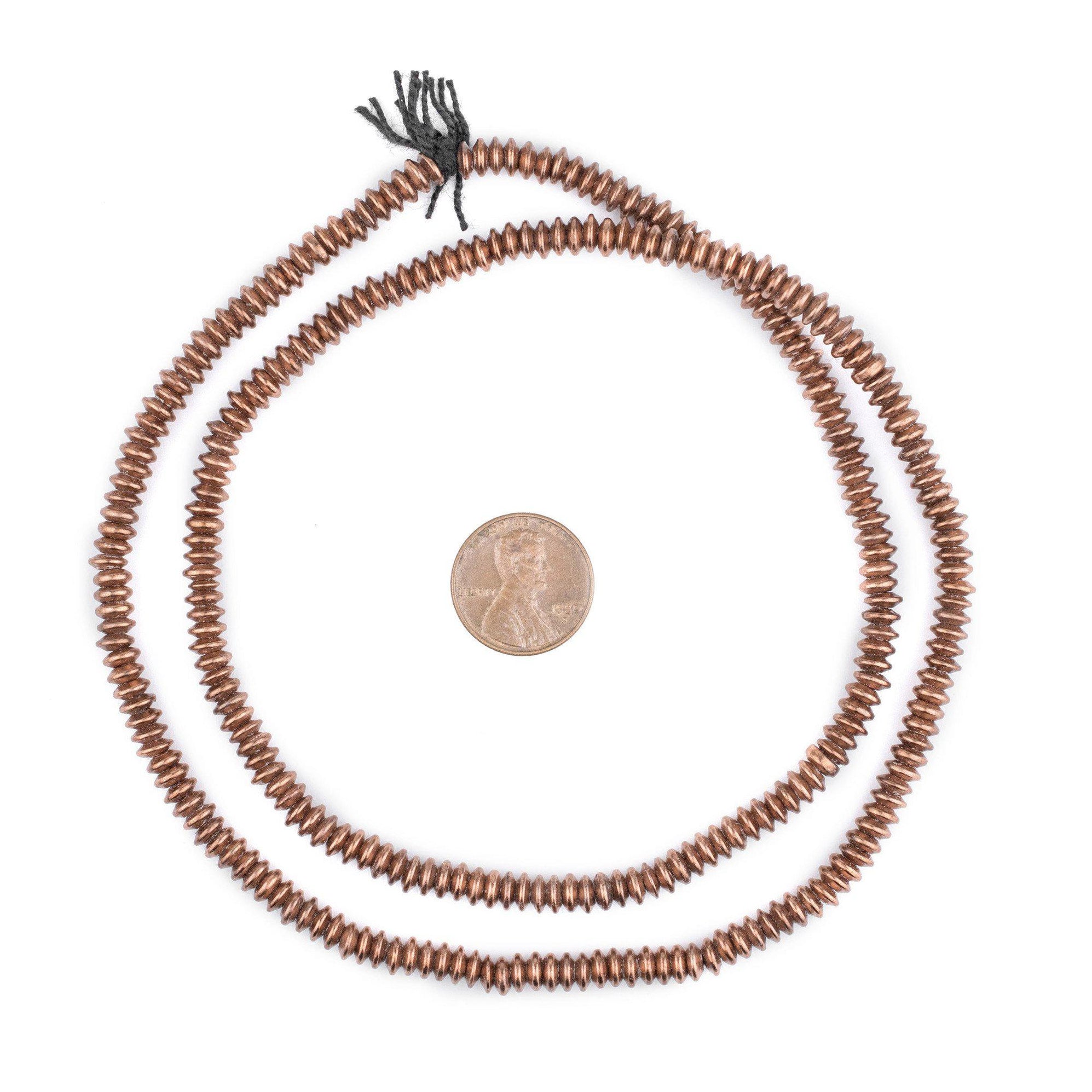 Compressed Copper Bicone Beads (5mm) — The Bead Chest