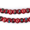 Red Inlaid Yak Bone Mala Beads (10mm)