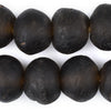 Jumbo Dark Brown Recycled Glass Beads (23mm)