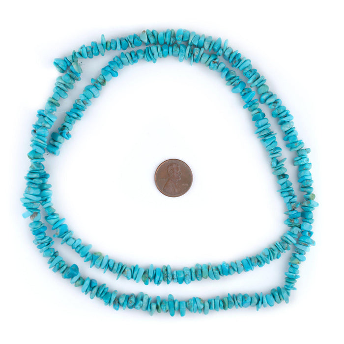Blue Arizona Turquoise Chip Beads (5-7mm) - The Bead Chest