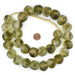 Jumbo Olive Green Swirl Recycled Glass Beads (23mm) - The Bead Chest