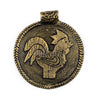 Brass Rooster Baule Bead Pendant (58x52mm)