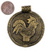 Brass Rooster Baule Bead Pendant (58x52mm) - The Bead Chest
