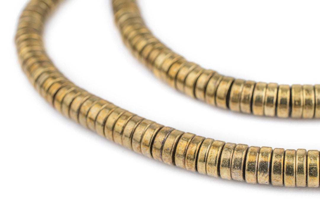 Brass Snake Disk Beads (6mm) - The Bead Chest